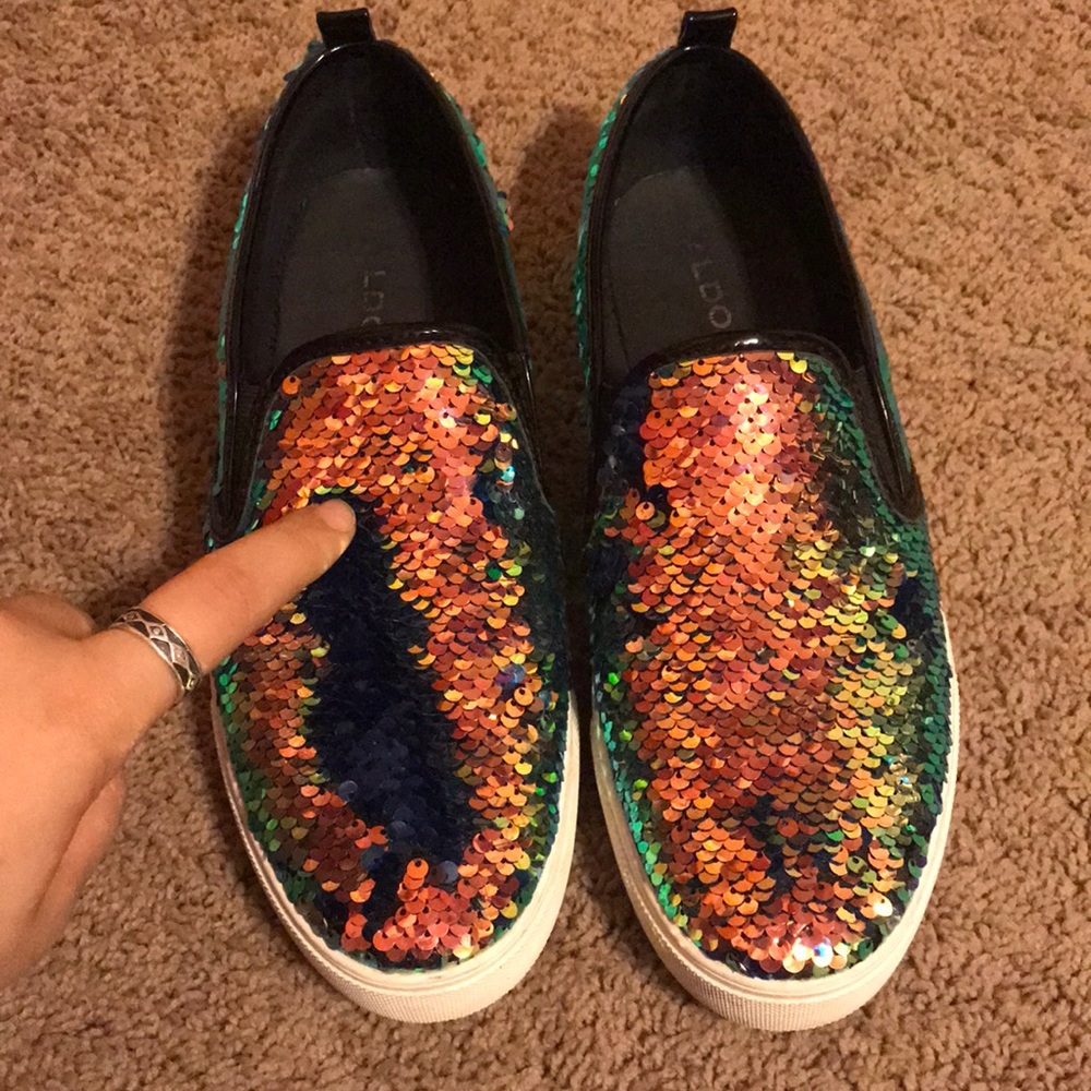 Reversible multicolor sequin JILLE aldo slip ons